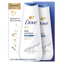 Dove Deep Moisture Nourishes the Driest Skin Body Wash - 22 fl oz/2pk