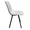 LeisureMod Markley Modern Leather Dining Chair With Metal Legs - 4 of 4