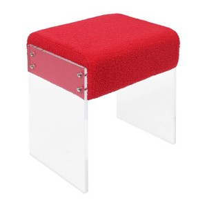 YIYIBYUS Modern Minimalist Acrylic Stool Chair, Makeup Stool Chair with Cushion, Modern Multifunctional Vanity Stool - 1 of 4