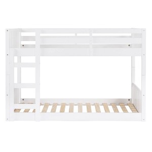 Twin Over Twin Wood Detachable Slat Bunk Bed - Saracina Home - 1 of 4