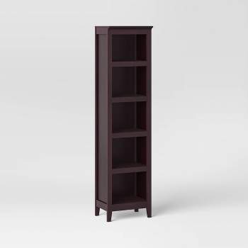 Carson 72" 5 Shelf Narrow Bookcase Espresso - Threshold™