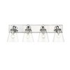 Harper 4-Light Modern Glass Vanity Bath Light - Dimmable, Damp Rated, Nautical Design - 3 of 4