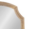 Kate & Laurel All Things Decor 23"x32" Carlow Wood Arched Mirror Natural - 2 of 4