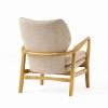 PAGED Modern Rocking Chair, Teddy Fabric Accent Chair with Pillow and Wooden Legs, Reading Chair for Bedroom, Living Room Furniture - 3 of 4