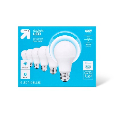 LED 60W 6pk Daylight Light Bulbs - up &#38; up&#8482;