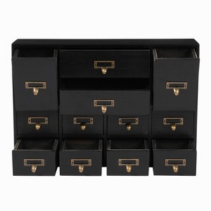 YIYIBYUS Traditional 12 Tabletop Drawers Wood Chest Storage Cabinet - 1 of 4