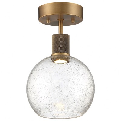 Access Lighting Port Nine 1 - Light Flush Mount in  Antique Brushed Brass
