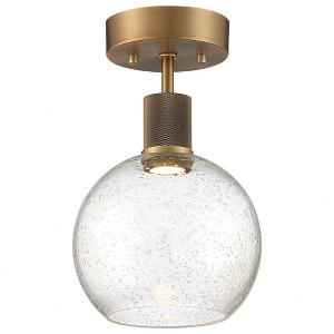 Access Lighting Port Nine 1 - Light Flush Mount in  Antique Brushed Brass - 1 of 4