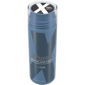 XFusion Keratin Hair Fibers (0.98 oz XXL Large Size) - DARK BROWN | Appearance of Naturally Thick, Full Hair by Toppik X Fusion - 1 of 4