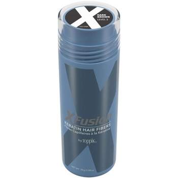 XFusion Keratin Hair Fibers (0.98 oz XXL Large Size) - DARK BROWN | Appearance of Naturally Thick, Full Hair by Toppik X Fusion