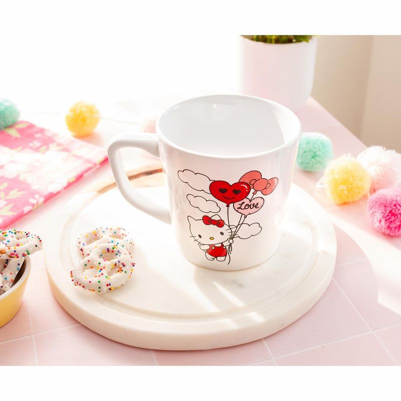 Silver Buffalo Sanrio Hello Kitty Love Balloon Wide Rim Ceramic Latte Mug | Holds 17 Ounces, 5 of 9
