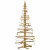 vidaXL Wooden Christmas Tree with Stand Brown 70.9" Solid pine wood - 3 of 4