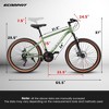 RISOKEYS Mountain Bike 24 Inch Wheels, 21-Speed Trail City Mountain Bike,High Carbon steel Frame Disc Brakes Thumb Shifter Front Fork Bicycles, - 3 of 4