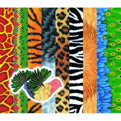 Roylco Assorted Animal Pattern Craft Paper, 8-1/2 x 11 Inches, pk of 40