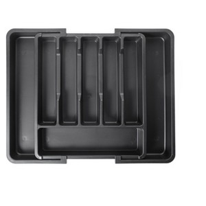 Expandable Silverware Drawer Organizer, 8-Compartment Utensil Tray for Kitchen, Space-Saving Design, Durable PP Plastic - 1 of 3