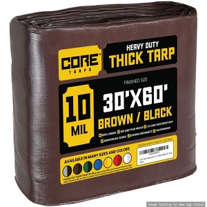 Core Tarps Heavy Duty 10 Mil Tarp Cover, UV Resistant, Rip Proof for Roof, Camping, Patio, Pool, Boat - 1 of 4