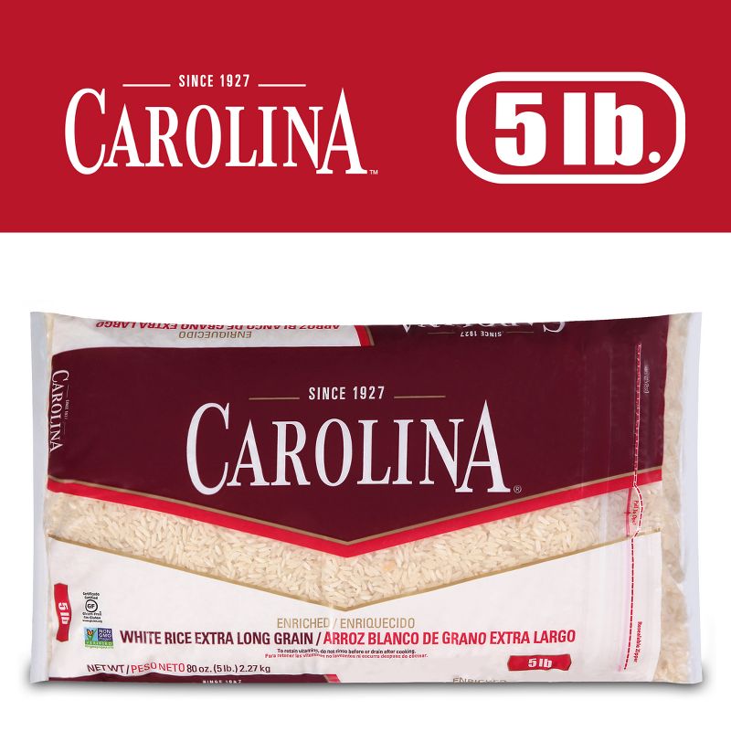 Carolina Enriched Extra Long Grain White Rice - 5lbs, 4 of 9