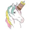 Juniors Womens Lost Gods Unicorn Doughnuts T-Shirt - 2 of 4