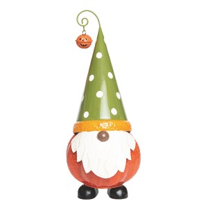 Transpac Metal 16.25 in. Multicolor Harvest Gnome with Bell on Hat - 1 of 2