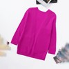 Cardigan for Girls Open Front Sweater Long Sleeve Loose Fit Sweater Jacket,Rose Pink - XL - 3 of 4