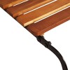 vidaXL Patio Sun Lounger Natural wood and black steel - 4 of 4