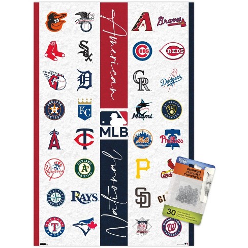 Trends International MLB St. Louis Cardinals - Neon Helmet 23 Framed Wall  Poster Prints White Framed Version 22.375 x 34