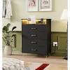 4-Drawer Dresser for Bedroom with Charging Station & RGB Lights, Tall Modern Wooden Chest of Drawers with App Control - 3 of 4