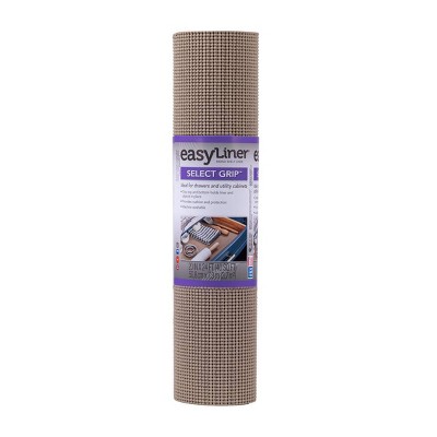 Duck Select Grip EasyLiner Non Adhesive Shelf and Drawer Liner, 20" x 24' Brownstone