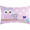 Everyday Kids 2-Pack Standard Pillowcases 30x20 – 100% Cotton Percale, Soft & Breathable – Fits Twin/Full Bed – Owl Design for Girls - 4 of 4