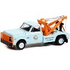 1969 Chevrolet C-30 Dually Wrecker Tow Truck "Gulf Oil" Light Blue "Welding Tire Collision" 1/64 Diecast Model Car by Greenlight - 2 of 3