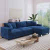 GDFStudio Congreve 114.5'' Corduroy L-Shape Sectional Sofa with Storage Armrests - 2 of 4