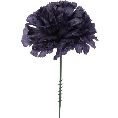 Floral Home 5" Stem Long Navy Blue Carnation Pick - 100-Piece