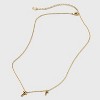 14K Gold Dipped Cubic Zirconia Double Cross Pendant Necklace - Gold - 2 of 4