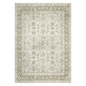 Floral Rug Washable Area Rugs, Non Slip Vintage Boho Stain Resistant Low Pile Carpets for Living Room Dining Room Bedroom Office Hallways Entryway - 1 of 4