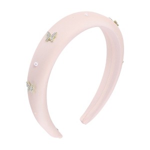 Unique Bargains Women's Butterfly Faux Pearls Headbands 1 Pc - 1 of 4