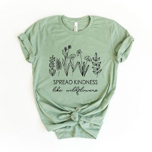 Simply Sage Market Women's  Spread Kindness Like Wildflowers Short Sleeve Graphic Tee - 1 of 3