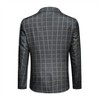 Cloudstyle Mens 3-Piece Plaid Suit Set Modern Fit Jacket Tux Blazer Vest Pants - 3 of 4