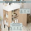 KWPZQEB 21.6" Bathroom vanity with Sink, Small Bathroom Vanity with Side Storage, Narrow Depth Vanities with Door & Shelf for Small Space, Bathroom - 4 of 4