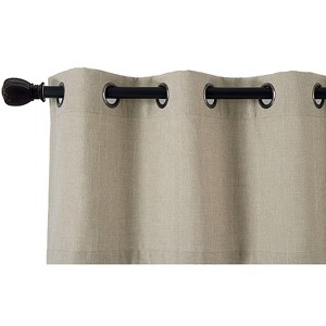 Kate Aurora Oversized Grommet Top Solid Color Window Valance - 1 of 3