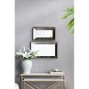 Ridstar 15.5 in. W x 24 in. H White Rectangle Mirror with Floral Accents - 3 of 4