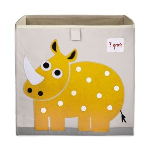 3 Sprouts Toy Storage Cube - 13" - Rhino - 1 of 3