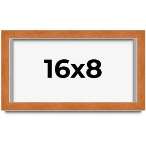 PosterPalooza | Panoramic Modernist Brown Picture Frame - UV Acrylic, Foam Board Backing, Hanging Hardware - 1 of 4
