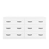 6 Drawers Dresser, Side Storage Cabinet Organizer, Wood Chest of Drawers with Metal Handle -ModernLuxe - 3 of 4