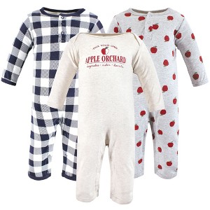 Hudson Baby Infant Boys Cotton Coveralls, Apple Orchard - 1 of 4