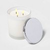 20oz Lidded Milky Glass Jar 3-Wick Soft Cashmere and Lavender Candle - Threshold™ - image 2 of 2