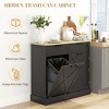 Aghana Digitals Black Farmhouse 10 Gallon Tilt-Out Trash Cabinet with 2 Drawers, 3-Tier Spice Rack - 4 of 4