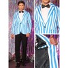 INSPIRE CHIC Men's One Button Business Stripes Patterned Blazers - 4 of 4