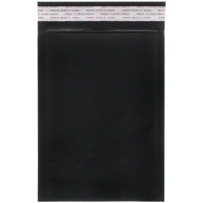 JAM Paper Bubble Lite Padded Mailers Size #0 6 x 8.5 Black Kraft KP0BLD