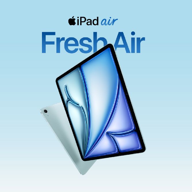iPad air. Fresh air.