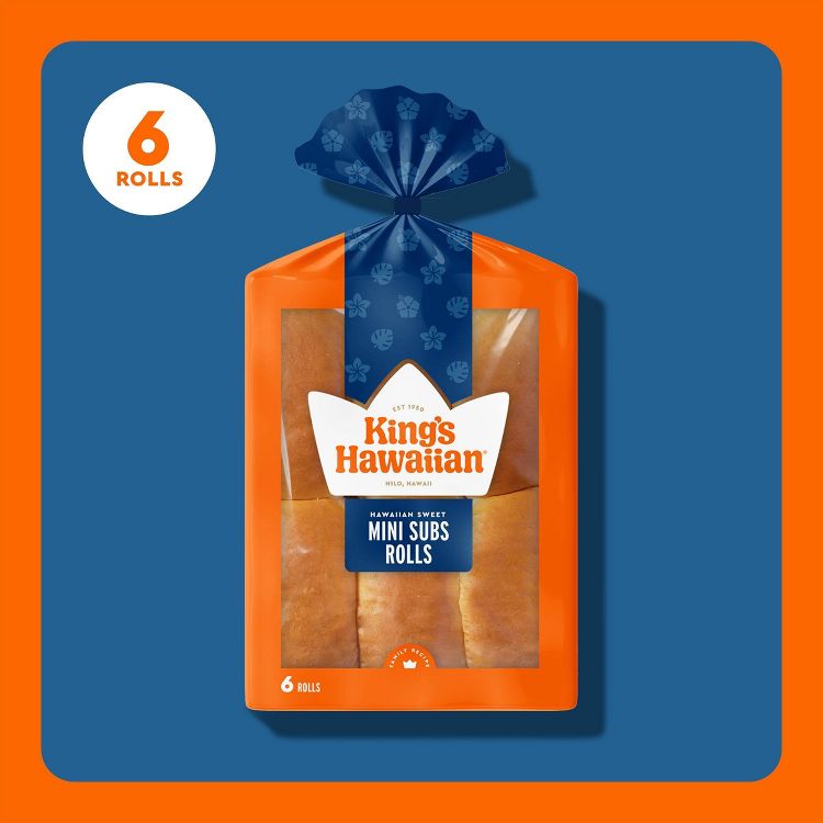 King's Hawaiian Mini Sub Sweet Rolls - 12oz/6ct, 4 of 7